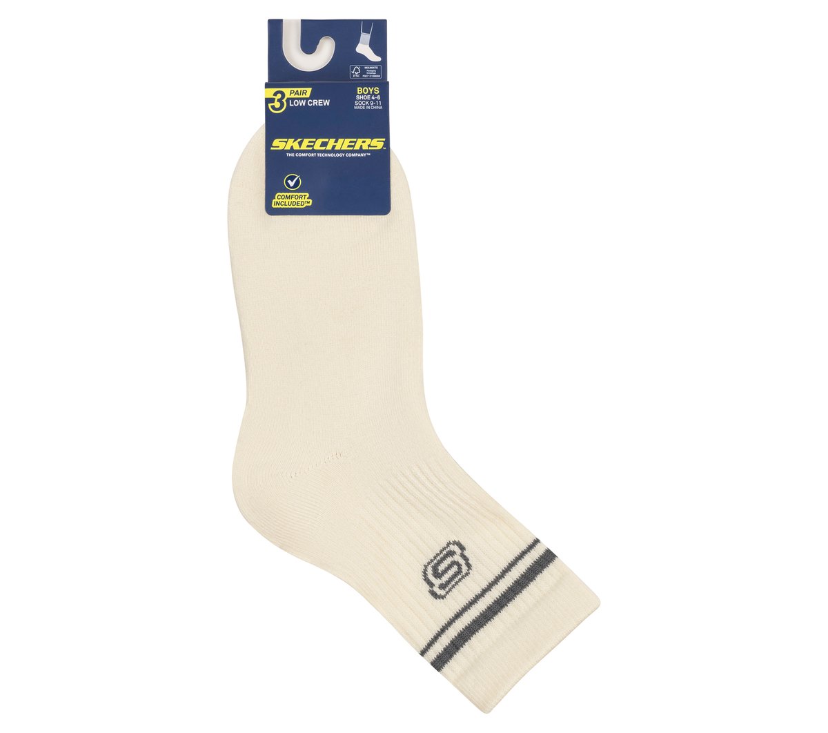 Skechers 3 Pack Boys' Low Crew Socks