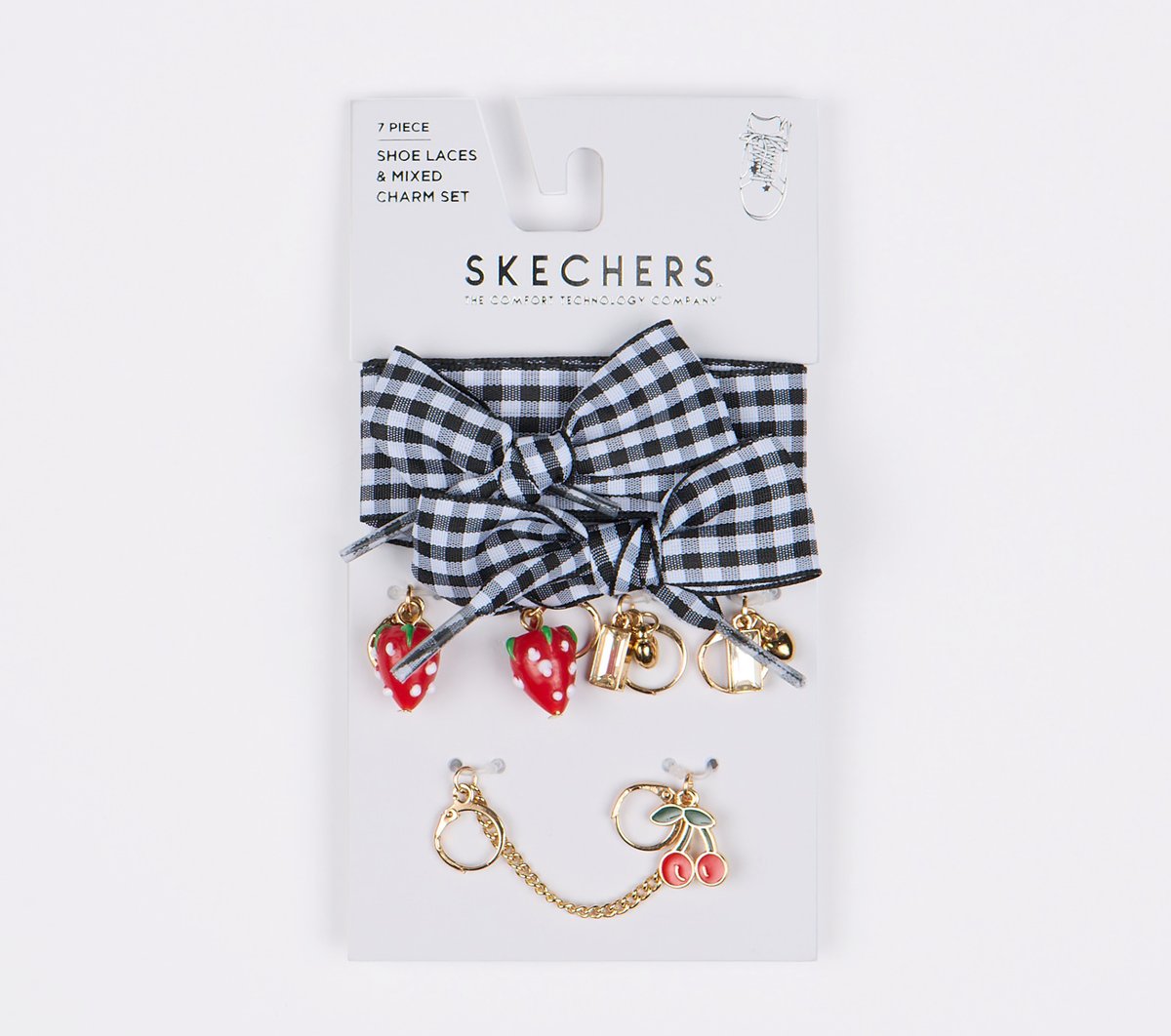 Skechers Shoelaces With Charm Set - Gingham